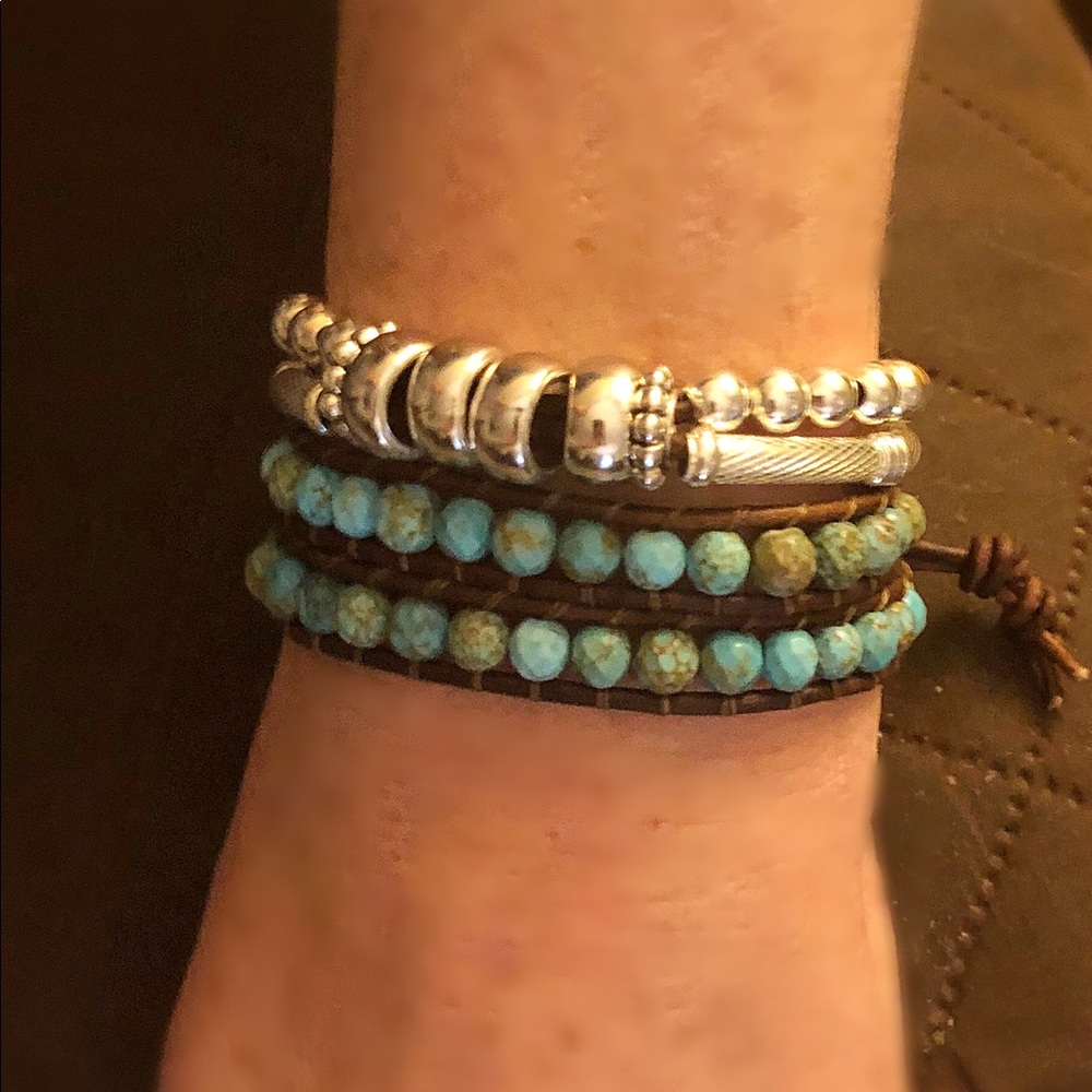 Turquoise & Silver Wrap
